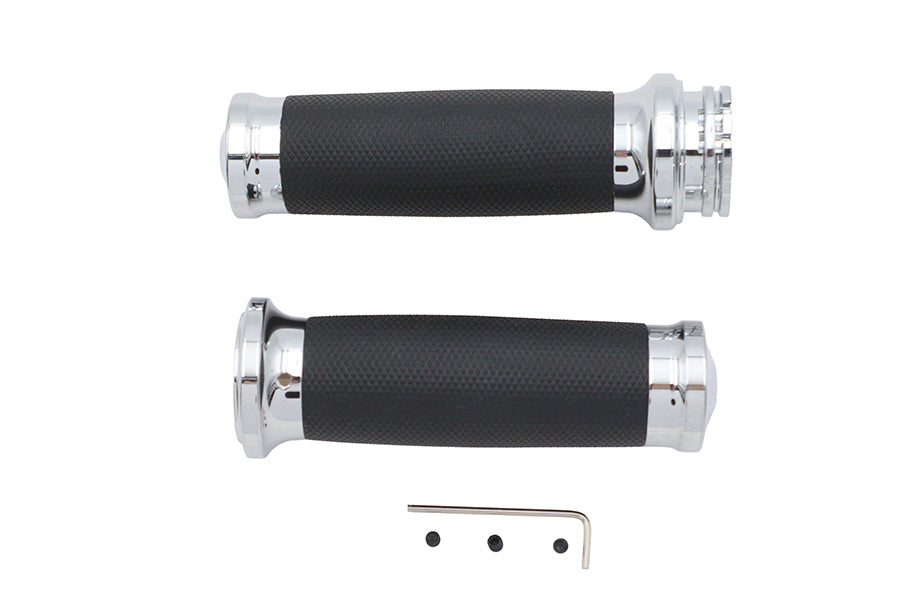 Caliber Handlebar Grip Set Chrome