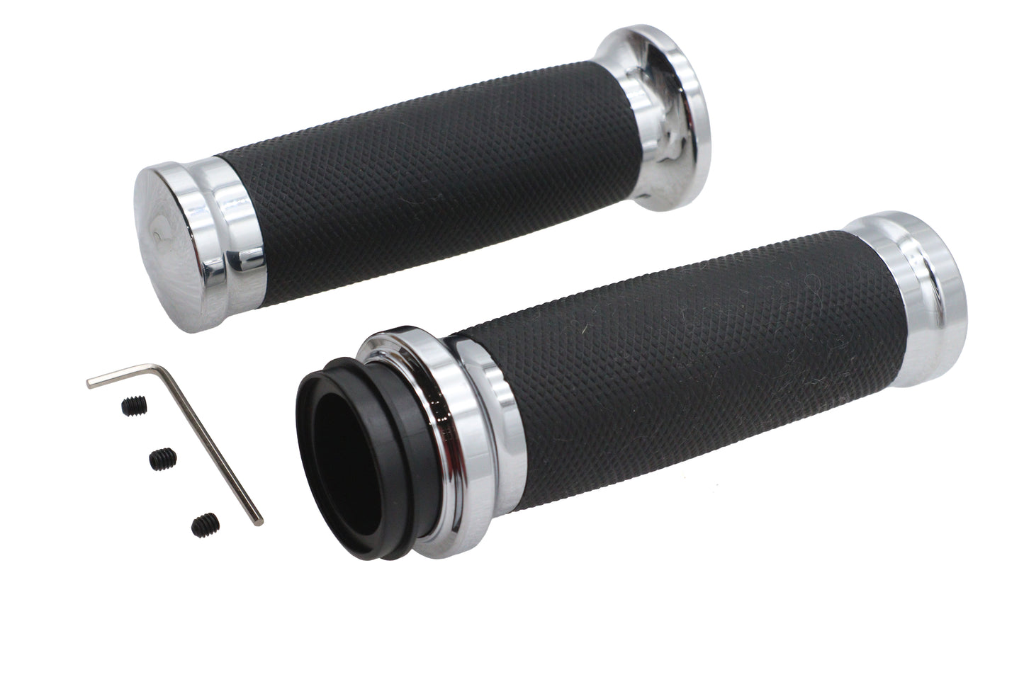 Caliber Handlebar Grip Set Chrome