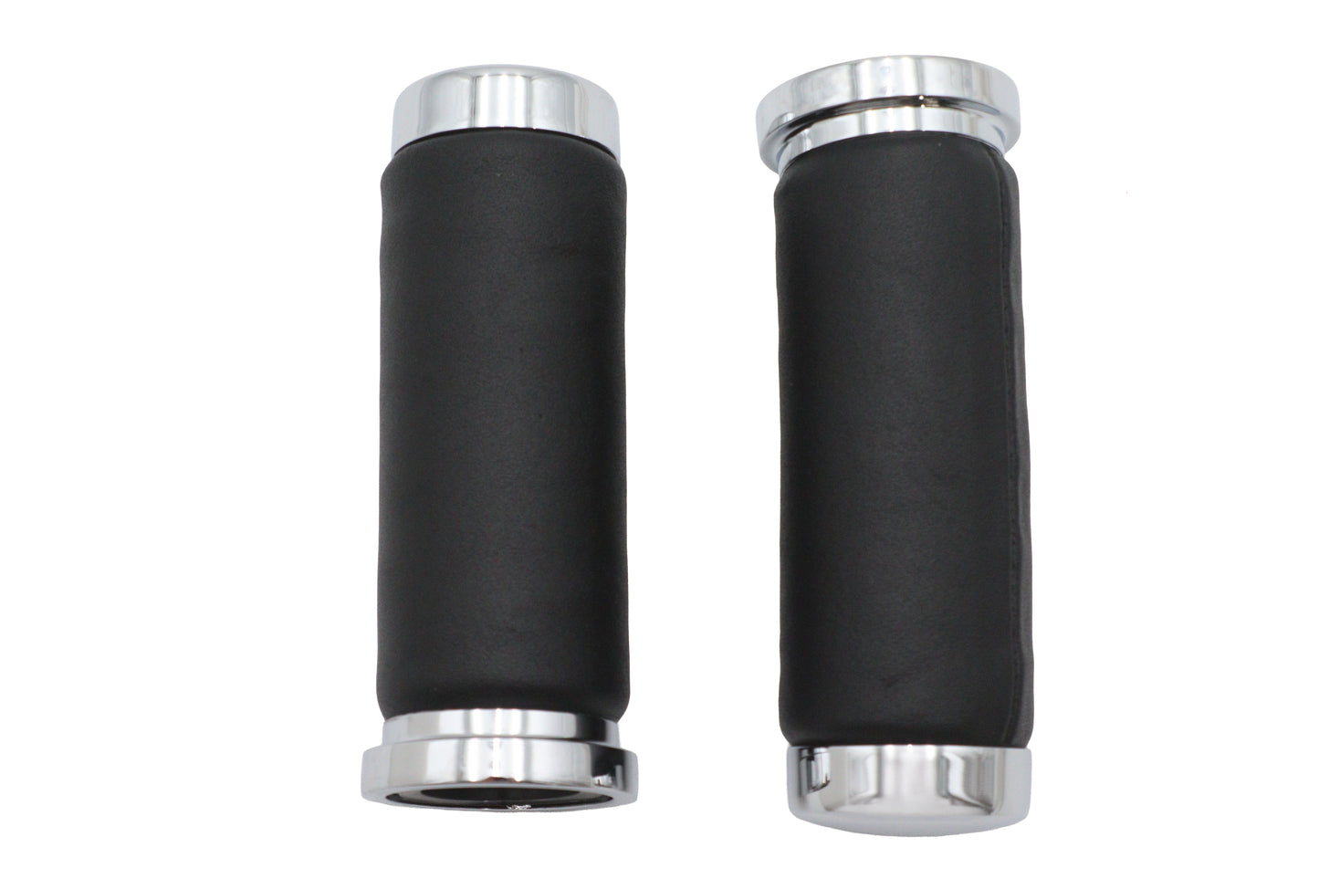 Black Leather Grip Set with Smooth End Caps