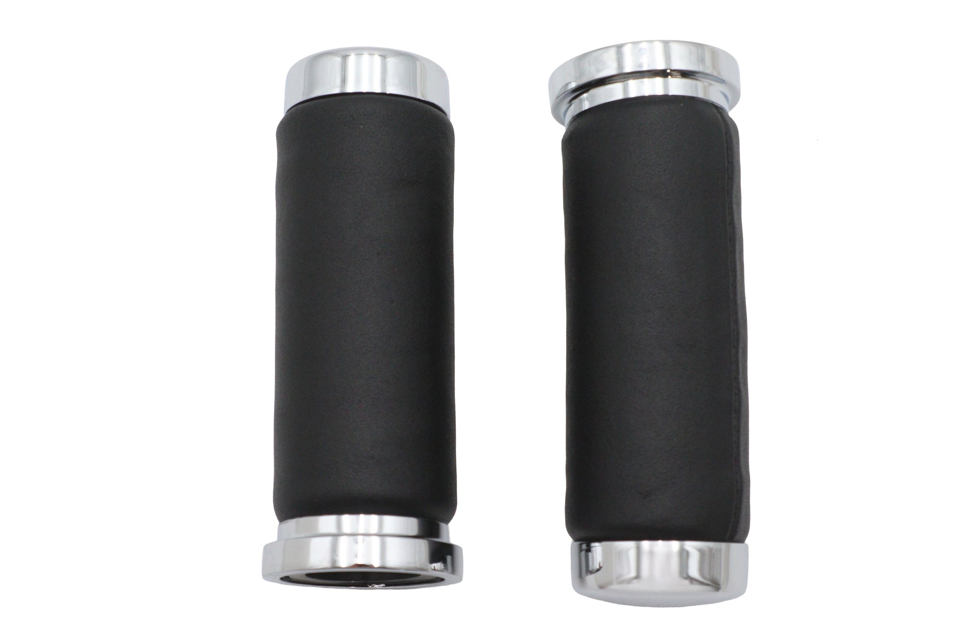 Black Leather Grip Set with Smooth End Caps