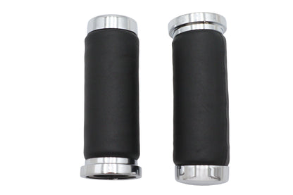 Black Leather Grip Set with Smooth End Caps
