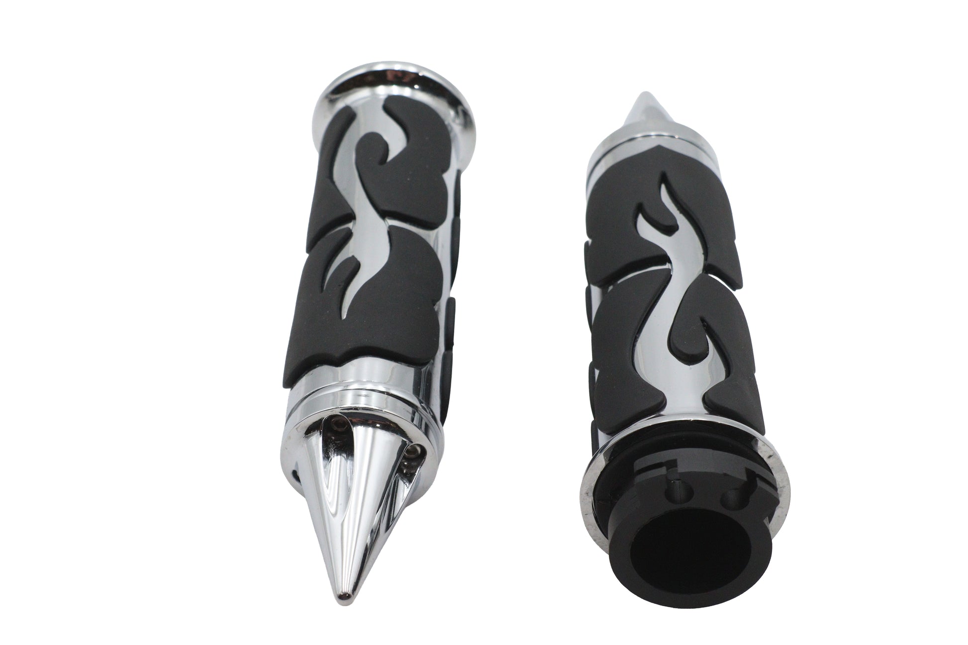Ultima Spiked Flame Grip Set Chrome