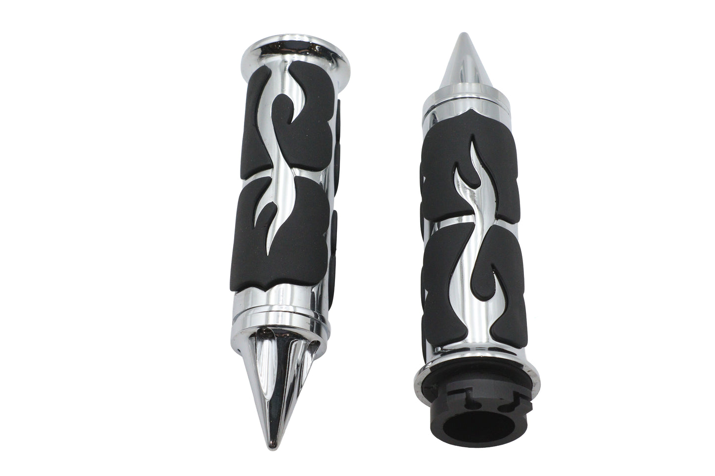 Ultima Spiked Flame Grip Set Chrome