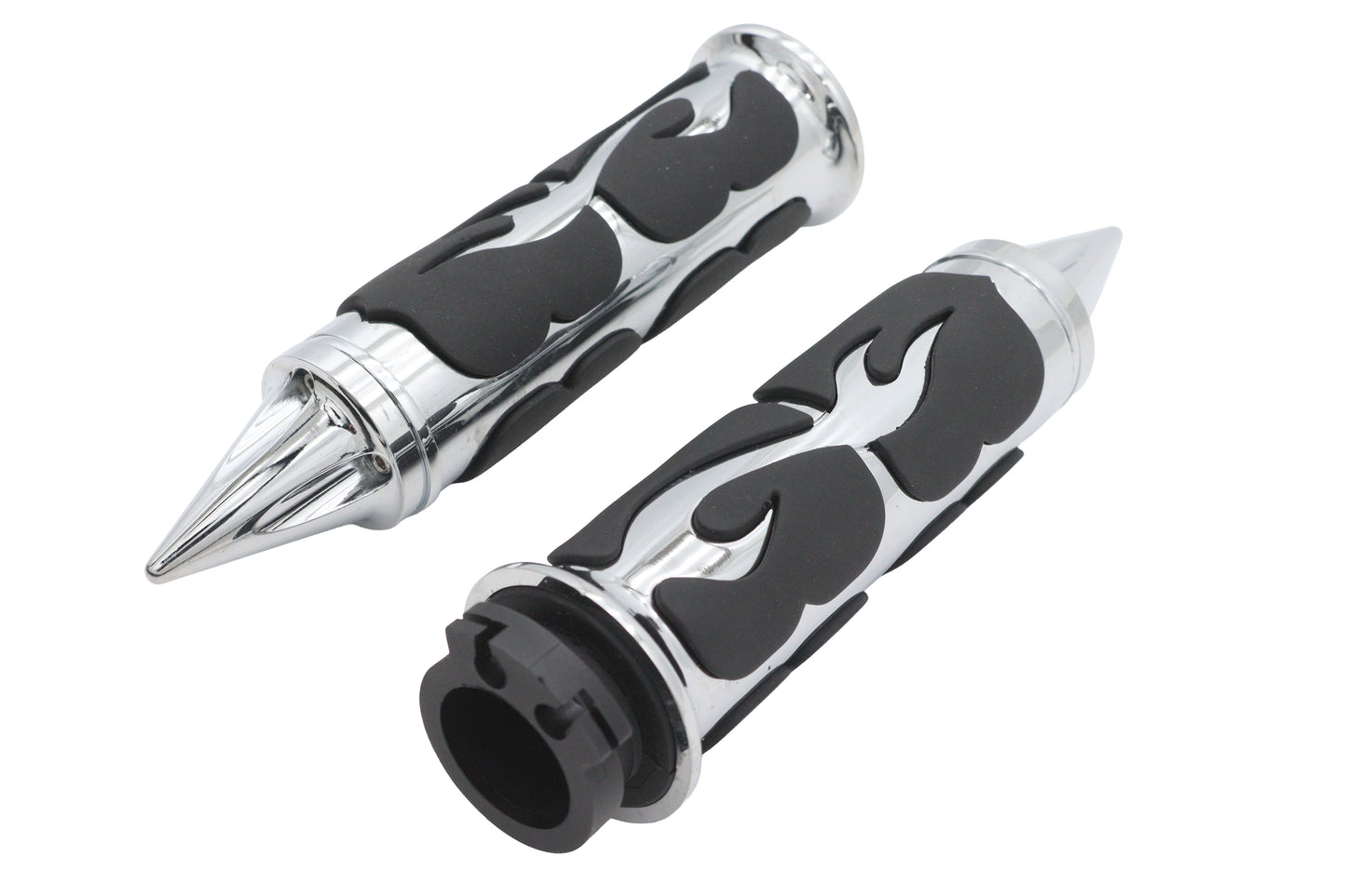 Ultima Spiked Flame Grip Set Chrome