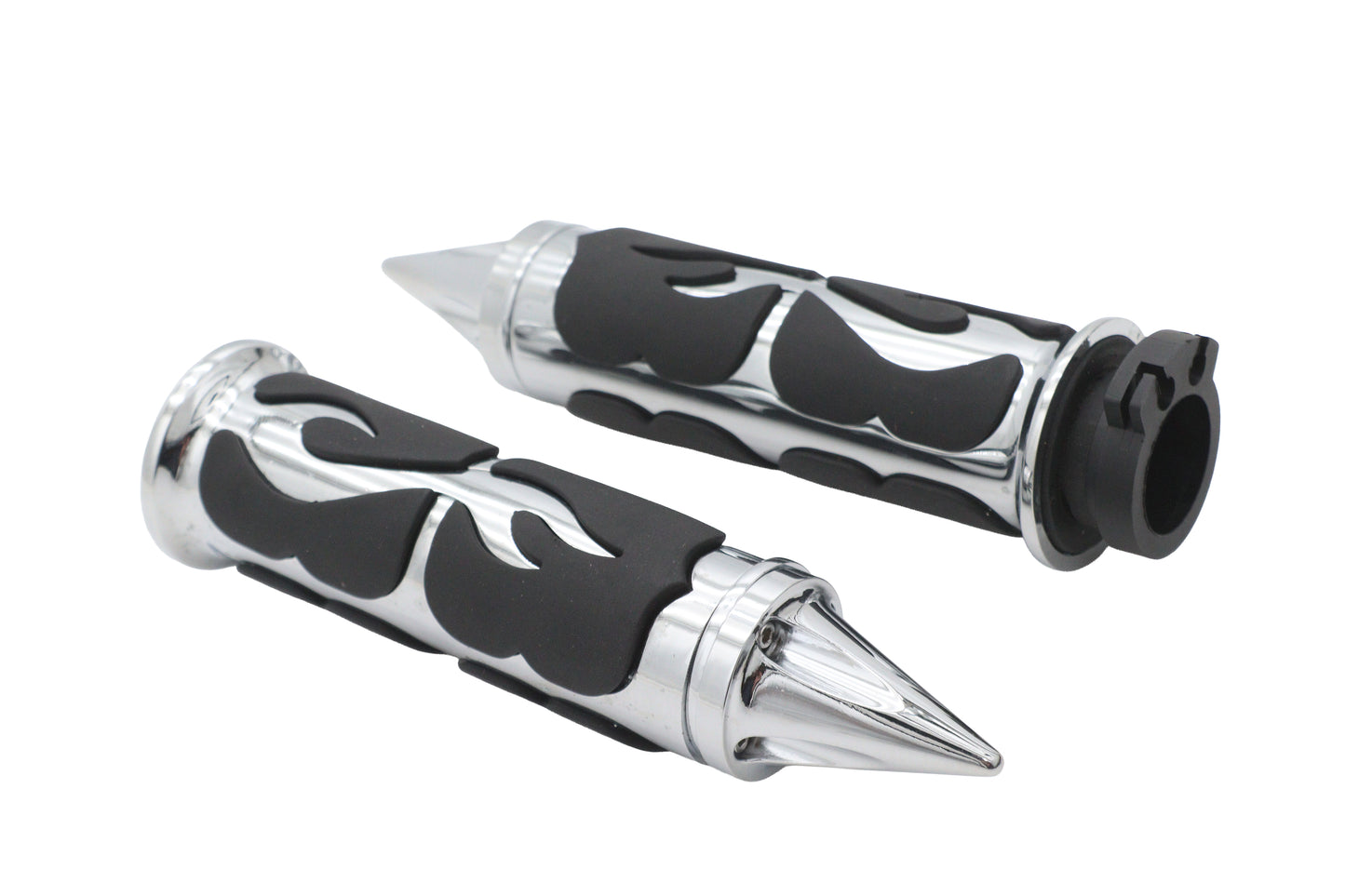 Ultima Spiked Flame Grip Set Chrome