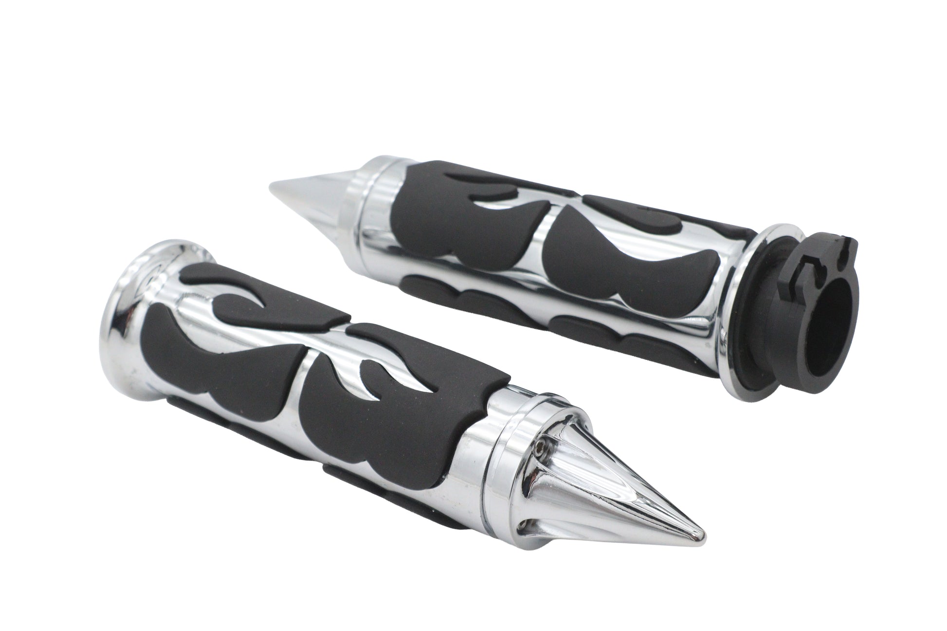 Ultima Spiked Flame Grip Set Chrome