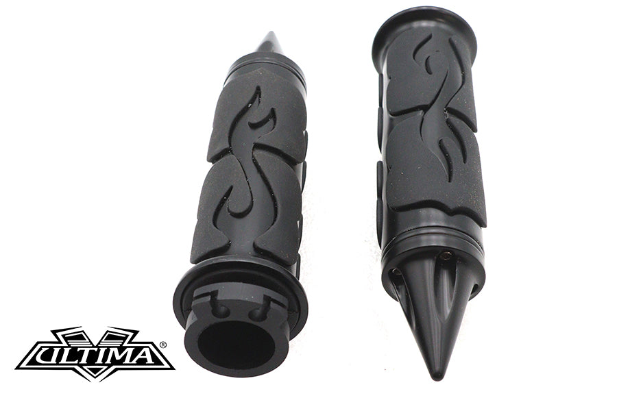 Ultima Spiked Flame Grip Set Black