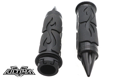 Ultima Spiked Flame Grip Set Black