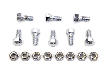 Rear Brake Drum Bolt and Nut Kit Chrome