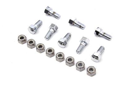 Rear Brake Drum Bolt and Nut Kit Chrome