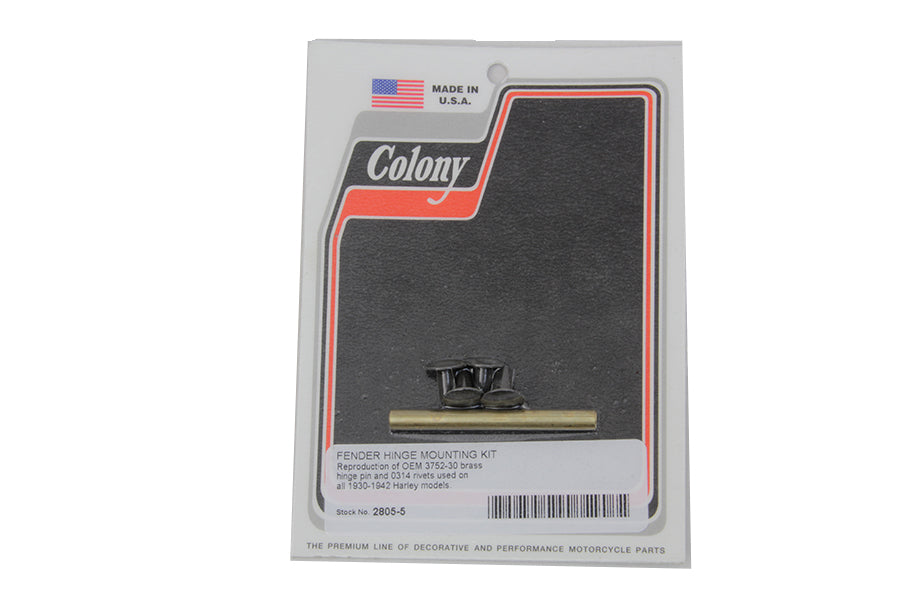 Rear Fender Hinge Pin and Rivet Kit