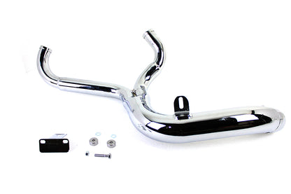FLT 2:1 Lake Style Exhaust System Chrome