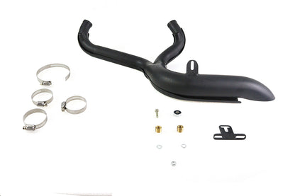 2 into 1 Exhaust Header Set Black