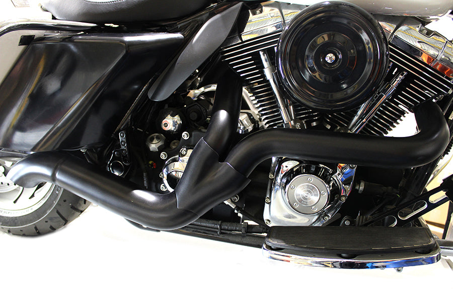 2 into 1 Exhaust Header Set Black