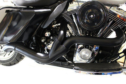 2 into 1 Exhaust Header Set Black