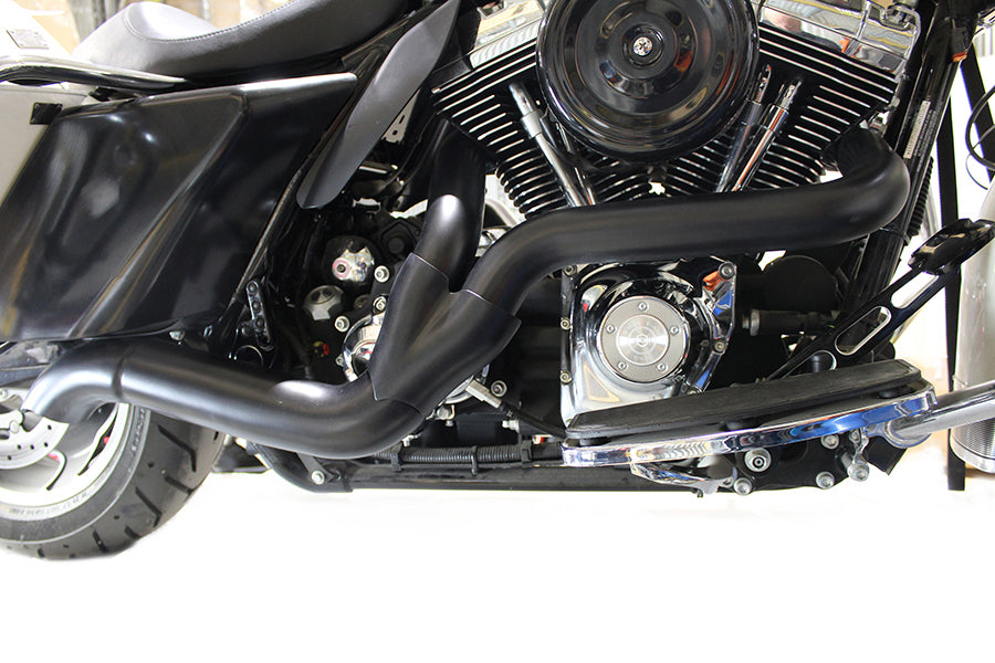2 into 1 Exhaust Header Set Black