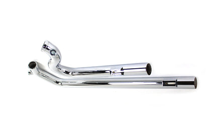 Exhaust Drag Pipe Set Chrome Shotgun Style