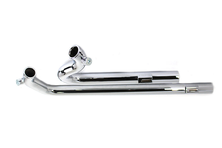 Exhaust Drag Pipe Set Chrome Shotgun Style