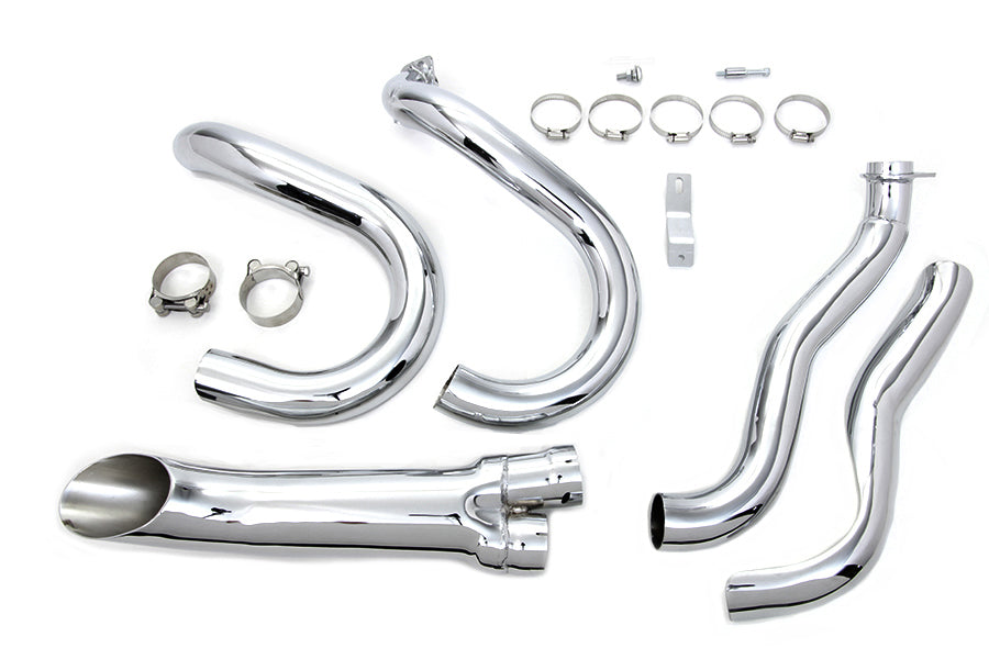 Chrome 2 into 1 Exhaust Header Set
