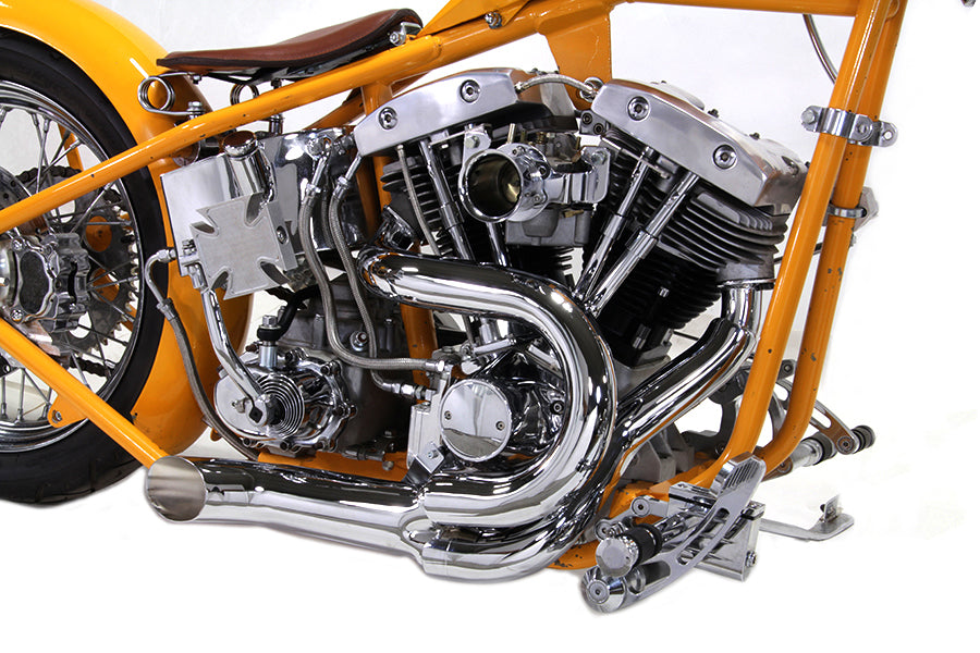 Chrome 2 into 1 Exhaust Header Set