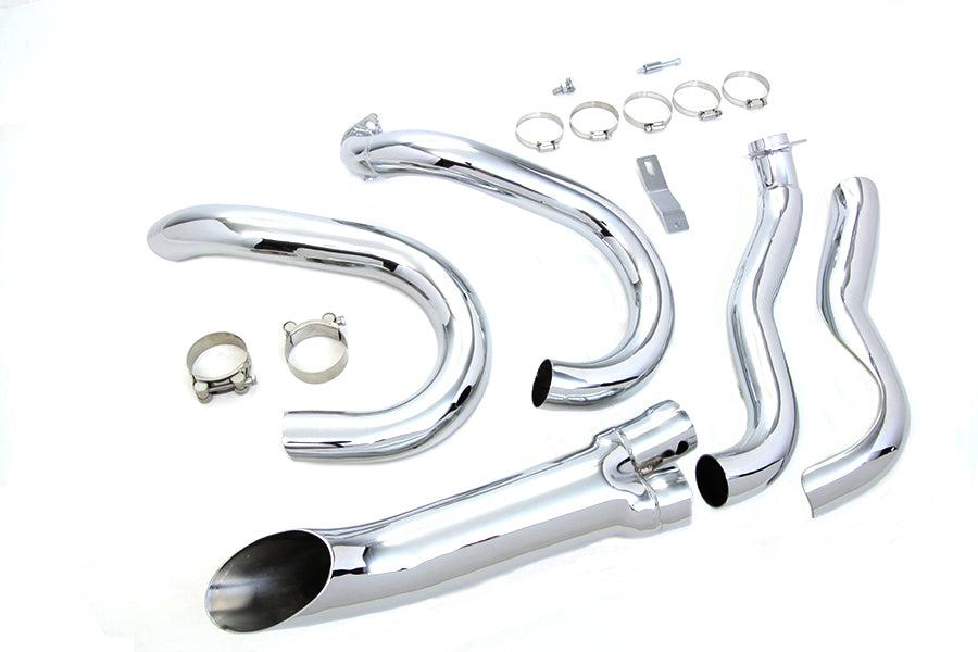 Chrome 2 into 1 Exhaust Header Set