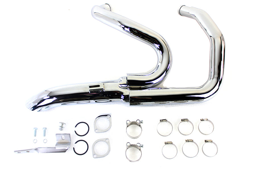 Wyatt Gatling 1-3/4 2 into 1 Exhaust Header Set Chrome