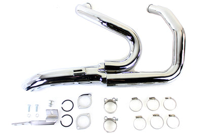 Wyatt Gatling 1-3/4 2 into 1 Exhaust Header Set Chrome