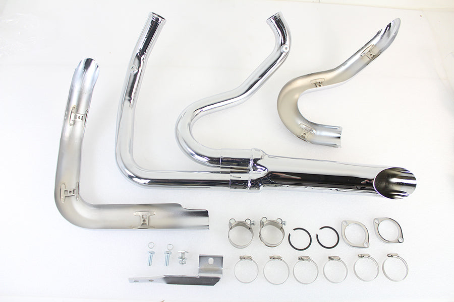 Wyatt Gatling 1-3/4 2 into 1 Exhaust Header Set Chrome
