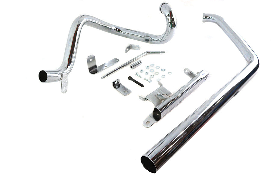 True Dual Exhaust Pipe System Chrome