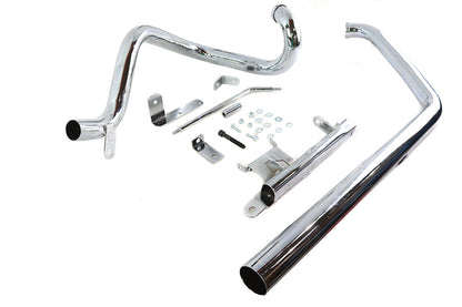 True Dual Exhaust Pipe System Chrome