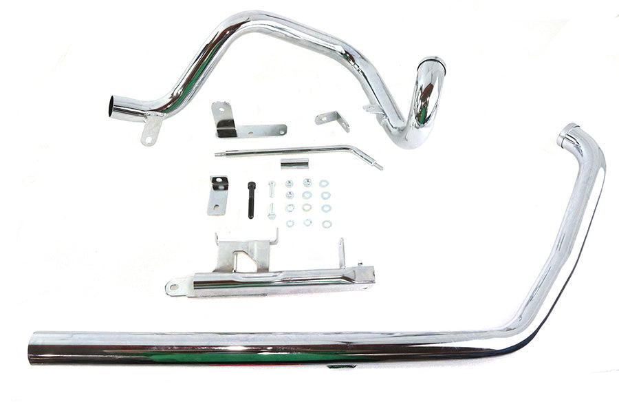 True Dual Exhaust Pipe System Chrome