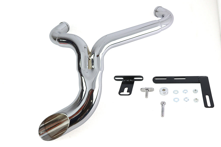 Wyatt Gatling Ground Pounder Exhaust System Chrome
