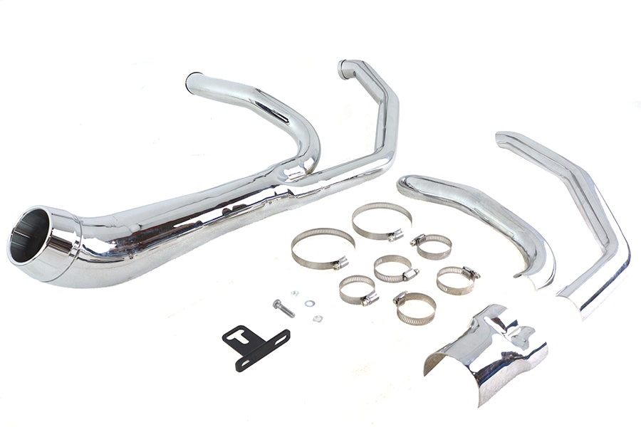 Cyclone 1-3/4 2 into 1 Exhaust Header Set Chrome