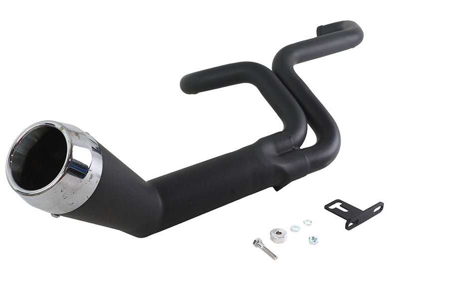 Factory Sample FLT Offset Megaphone 2:1 Exhaust Black with