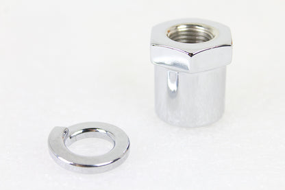 Front Axle Nut and Washer Kit Chrome Plated