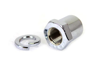 Front Axle Nut and Washer Kit Chrome Plated