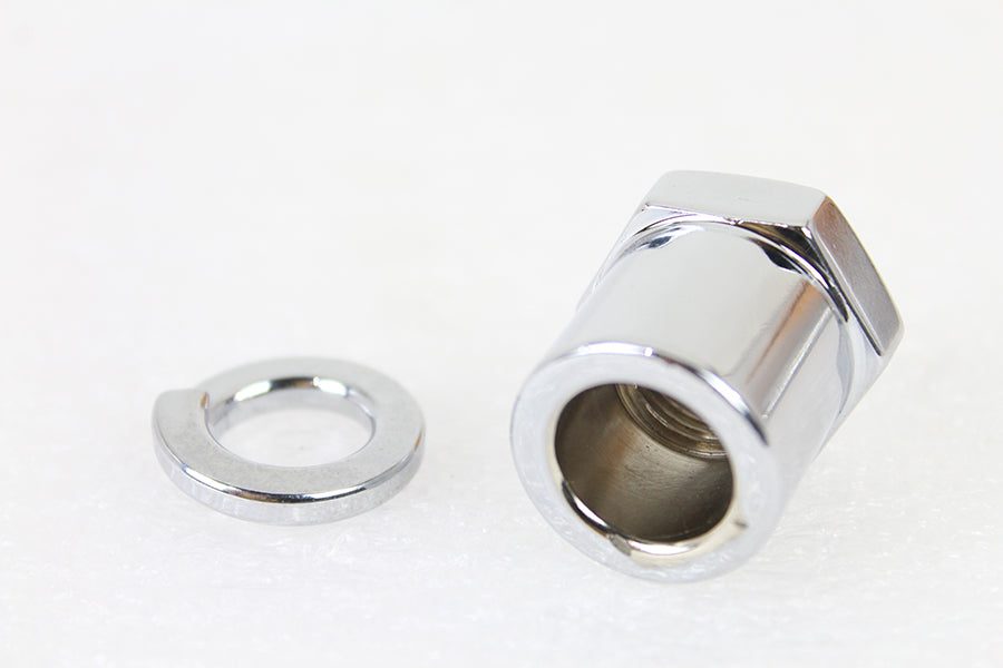Front Axle Nut and Washer Kit Chrome Plated