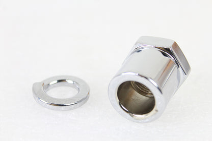 Front Axle Nut and Washer Kit Chrome Plated