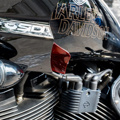 low rider st fairing wind deflectors red on bike