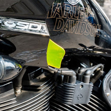 low rider st fairing wind deflectors yellow on bike
