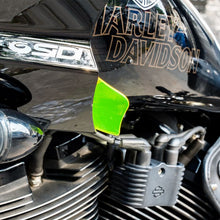 low rider st fairing wind deflectors green on bike