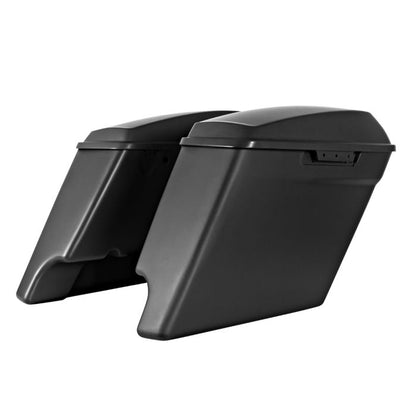 Color Matched 4" Dual Cut Stretched Saddlebags for Harley® Touring