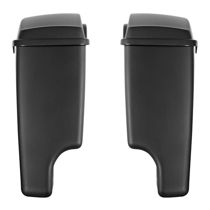 Color Matched 4" Dual Cut Stretched Saddlebags for Harley® Touring rear view