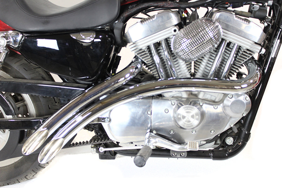 Curved Radius Exhaust Header Set Chrome
