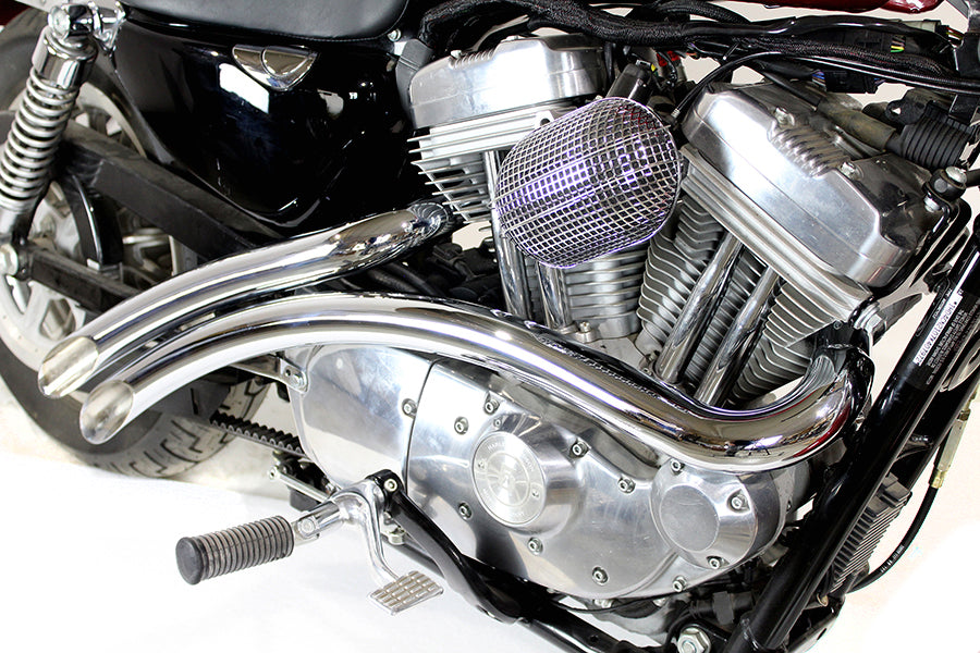 Curved Radius Exhaust Header Set Chrome