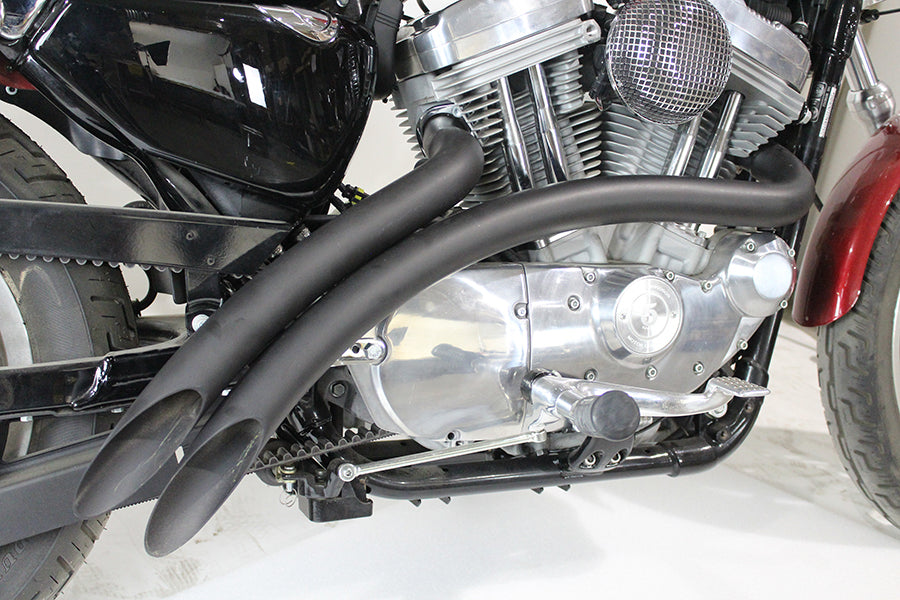 Curved Radius Exhaust Header Set Black