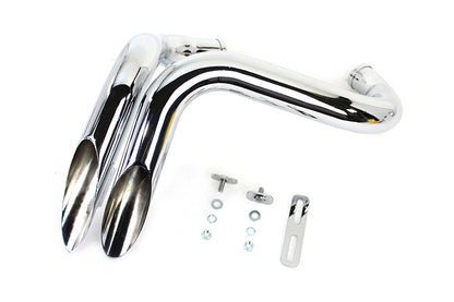LAF Straight Down Drag Pipe Set Chrome