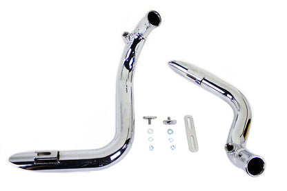 LAF Straight Down Drag Pipe Set Chrome