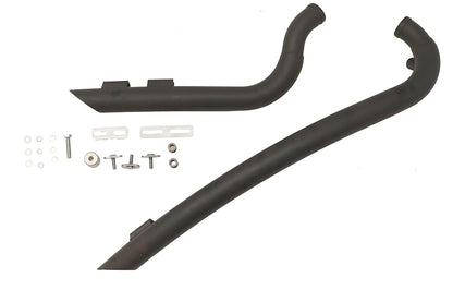 Curved Radius 2 Drag Pipe Set Black