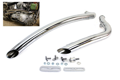 Curved Radius 2 Drag Pipe Set Chrome